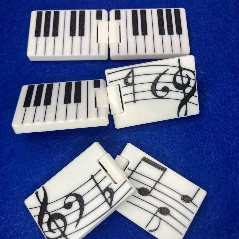 Piyano Tuşlu Müzik Fidget Oyuncak - 3D Baskı Stres Azaltıcı