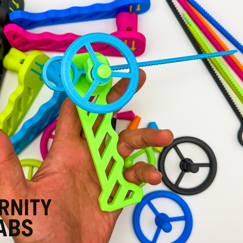 Rip Cord Dönen Fırıldak - 3D Baskı Oyuncak ve Stres Giderici