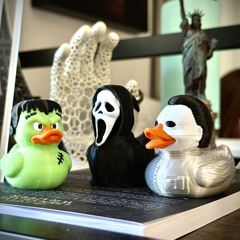 Cadılar Bayramı Ördek Dekor - 3D Baskılı Sevimli Mini Figür