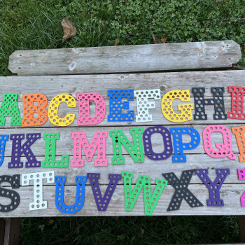 Noktalı Alfabe Seti - 3D Baskı Eğitici Harfler ve Dekorasyon