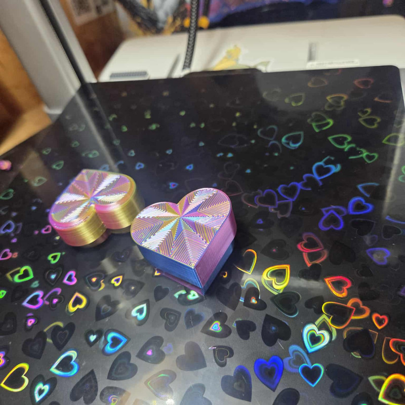 Kalp Şekilli Fidget Buton - Stres Giderici 3D Baskı Oyuncak