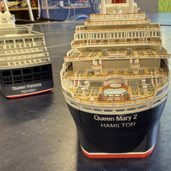 Cunard Queen Mary 2 1:500 Ölçekli Çok Renkli 3D Baskı Gemi Modeli