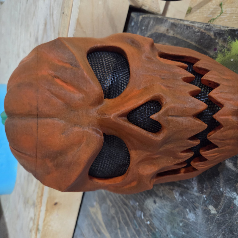 Korkunç Balkabağı Kafatası Maske - Cadılar Bayramı Aksesuarı