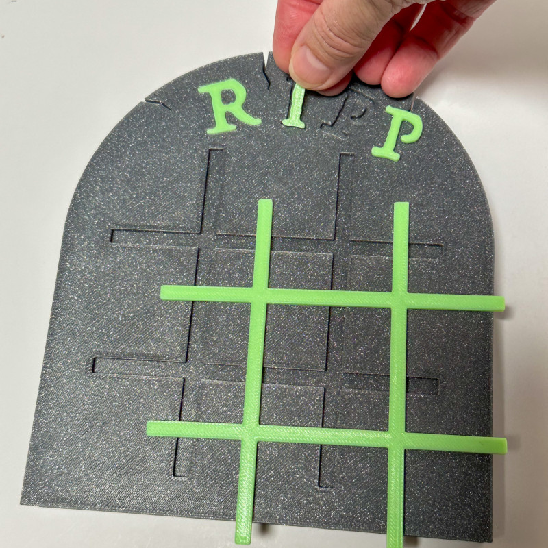 Cadılar Bayramı Tic Tac Toe Işıklı Ayak Oyunu - 3D Baskı