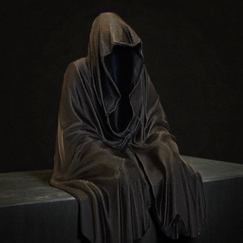 Korkunç Azrafil Raf Süsü 3D Baskı Heykel - Dekoratif Sanat Eseri