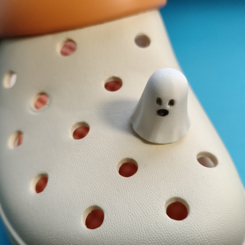 Sevimli Hayalet Croc Jibbitz - 3D Baskılı Ayakkabı Aksesuarı