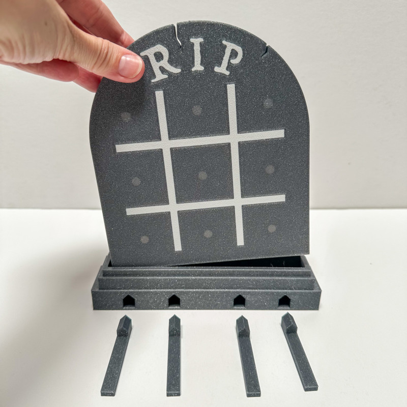 Cadılar Bayramı Tic Tac Toe Işıklı Ayak Oyunu - 3D Baskı