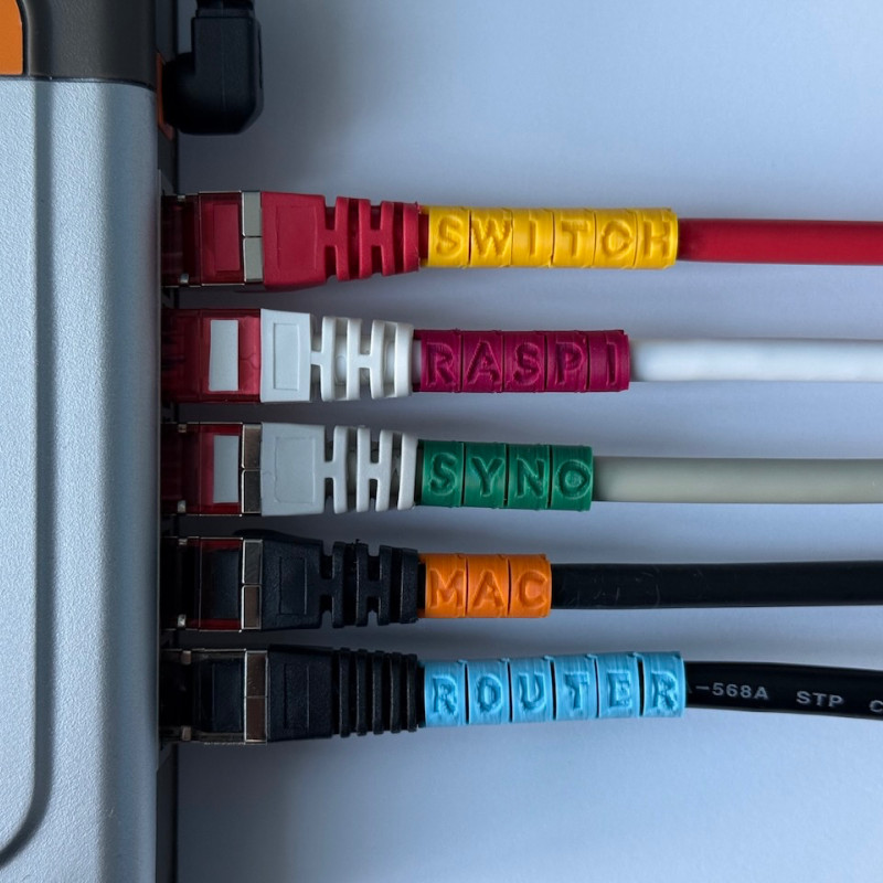 Özelleştirilebilir Kablo Halka Etiketi - 3D Baskı Kablolama Çözümü Özelleştirilebilir Kablo Halka Etiketi - 3D Baskı Kablolama Çözümü