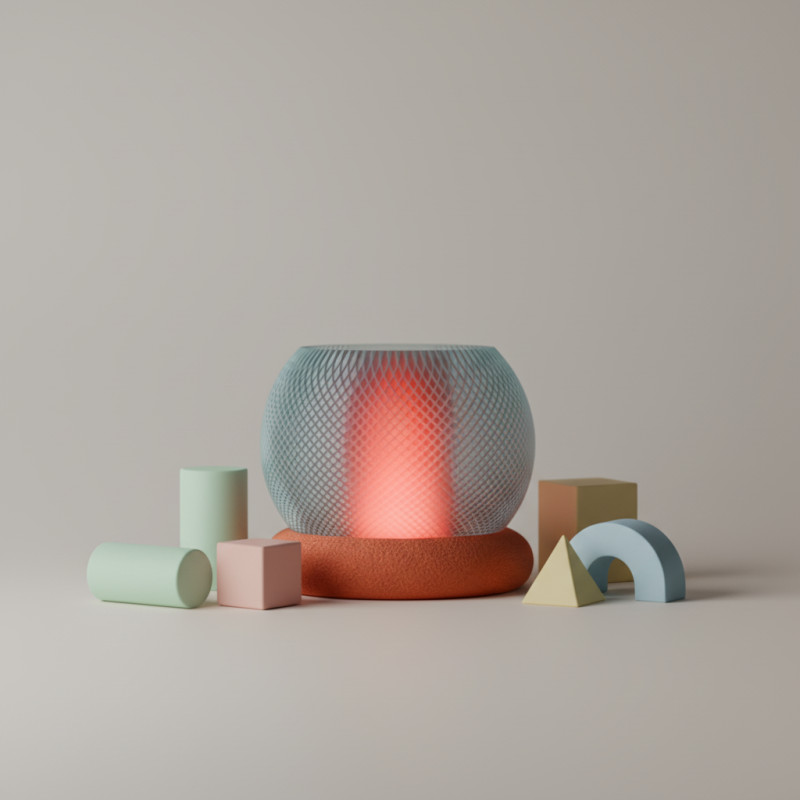 Modern Küre Dokulu Masa Lambası - 3D Baskı Dekoratif Aydınlatma