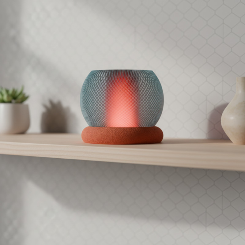 Modern Küre Dokulu Masa Lambası - 3D Baskı Dekoratif Aydınlatma