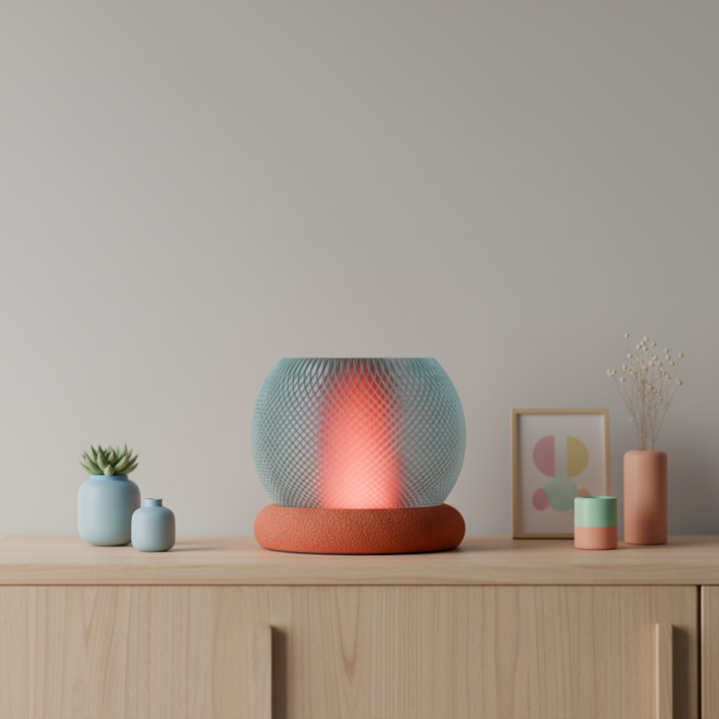 Modern Küre Dokulu Masa Lambası - 3D Baskı Dekoratif Aydınlatma