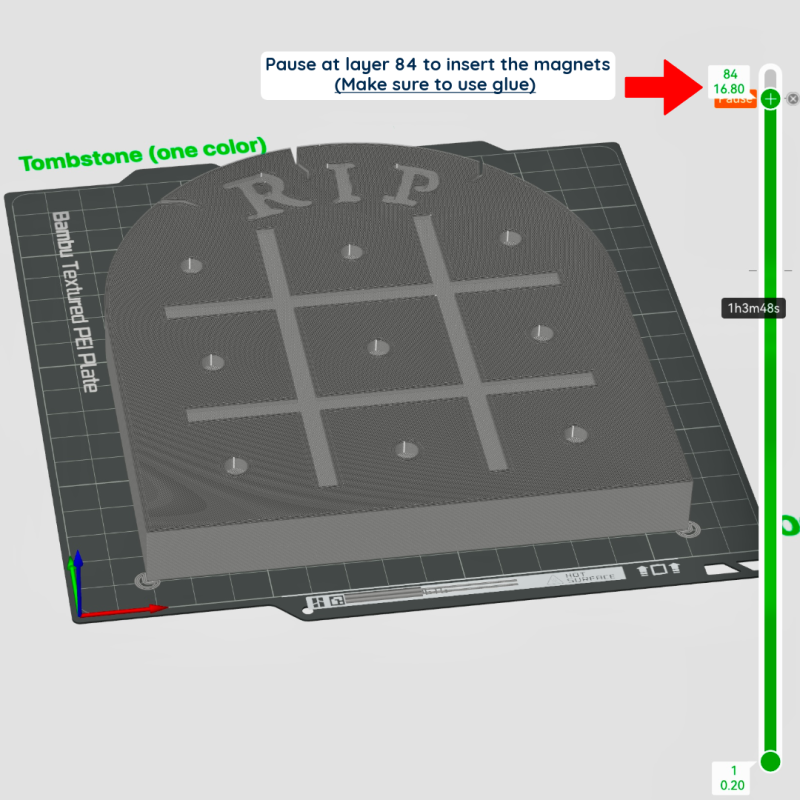 Cadılar Bayramı Tic Tac Toe Işıklı Ayak Oyunu - 3D Baskı