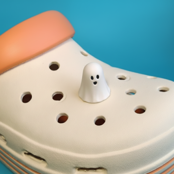 Sevimli Hayalet Croc Jibbitz - 3D Baskılı Ayakkabı Aksesuarı