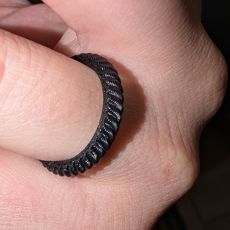 Spiral Tasarım 3D Baskı Yüzük - Özgün Aksesuar