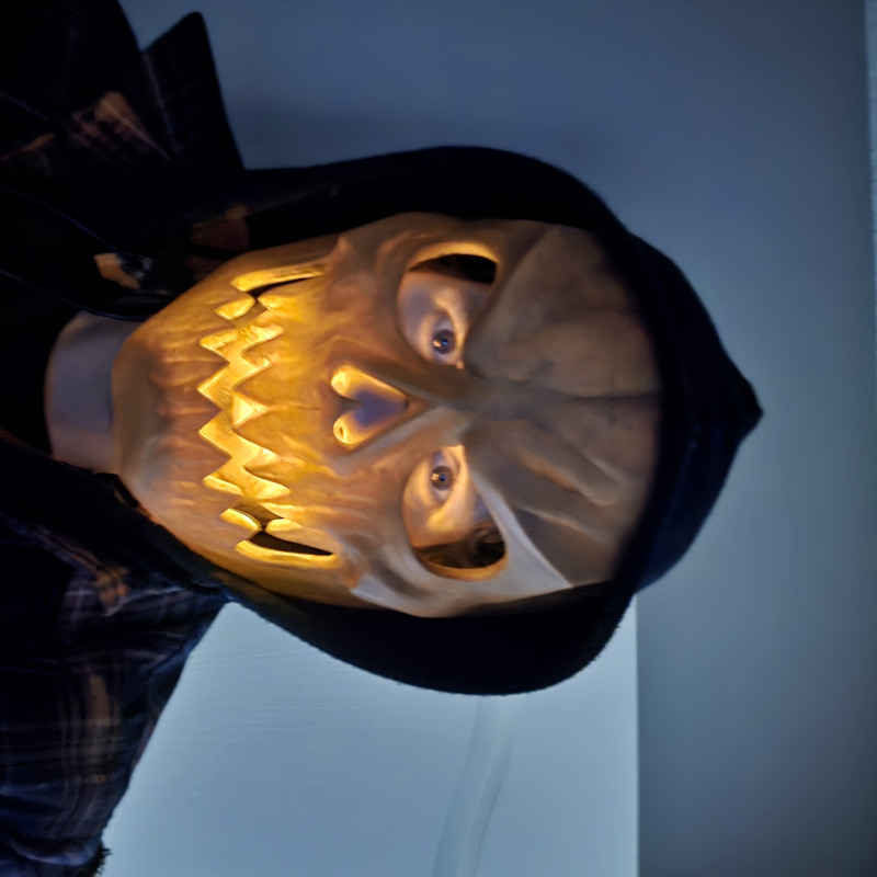 Korkunç Balkabağı Kafatası Maske - Cadılar Bayramı Aksesuarı