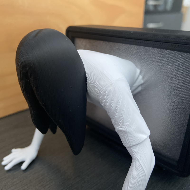 The Ring Samara TV Diorama 3D Baskı Korku Figürü