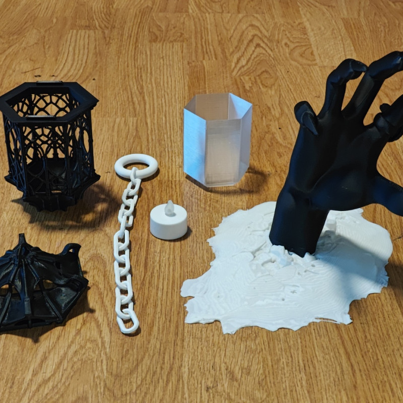 Gotik Duvar Feneri - Ürkütücü El Tasarımı 3D Baskı Dekor