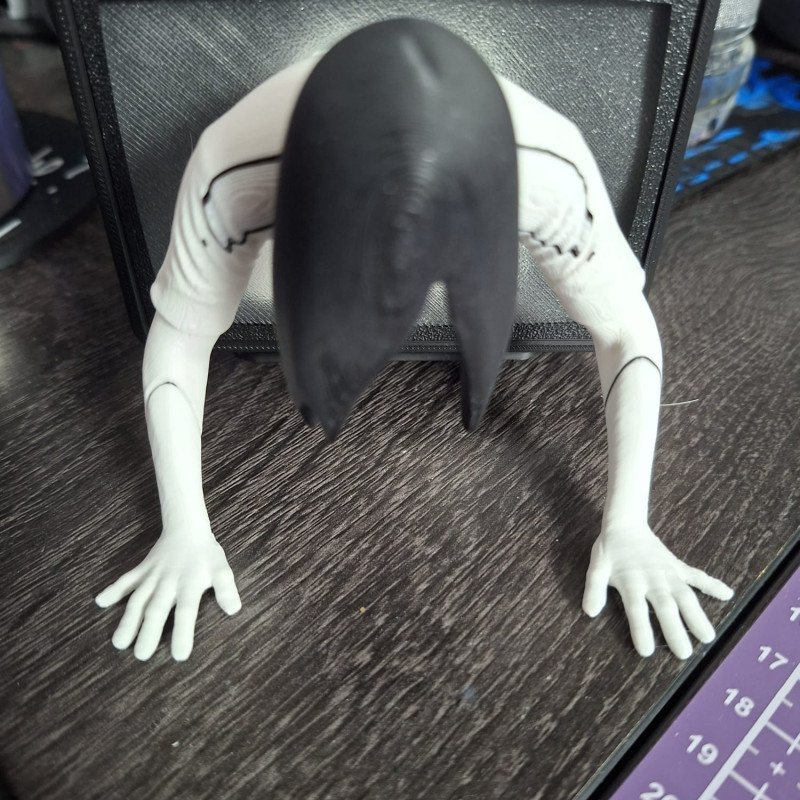 The Ring Samara TV Diorama 3D Baskı Korku Figürü