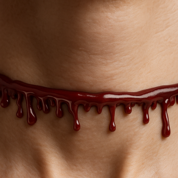 Korku Temalı Esnek TPU Kan Damlası Kolye - Cadılar Bayramı Aksesuarı