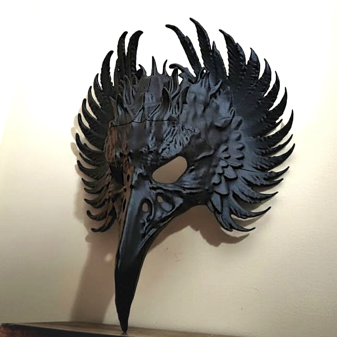 Gotik Kuzgun Maskesi - 3D Baskı Kostüm Aksesuarı