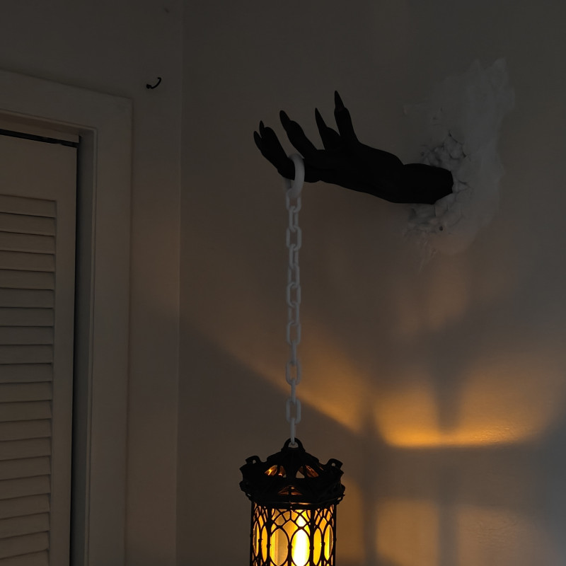 Gotik Duvar Feneri - Ürkütücü El Tasarımı 3D Baskı Dekor