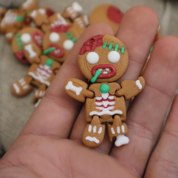 Mini Zombi Zencefilli Kurabiye Adam Çanta Aksesuarı - 3D Baskı