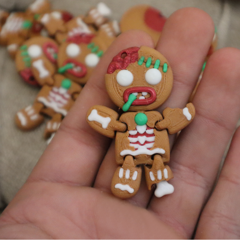 Mini Zombi Zencefilli Kurabiye Adam Çanta Aksesuarı - 3D Baskı