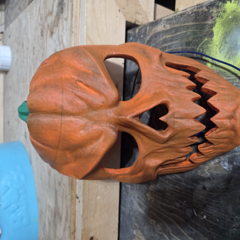 Korkunç Balkabağı Kafatası Maske - Cadılar Bayramı Aksesuarı