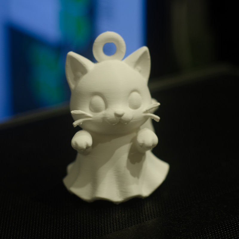 Hayalet Kedi Anahtarlık - Sevimli Cadılar Bayramı Aksesuarı Hayalet Kedi Anahtarlık - Sevimli Cadılar Bayramı Aksesuarı