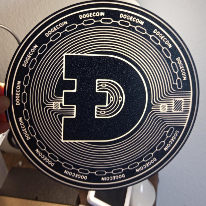 Dogecoin LED Işık Kutusu - 3D Baskı Kripto Aydınlatma