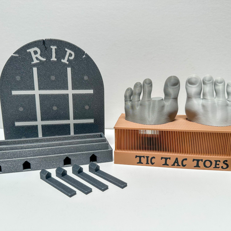 Cadılar Bayramı Tic Tac Toe Işıklı Ayak Oyunu - 3D Baskı
