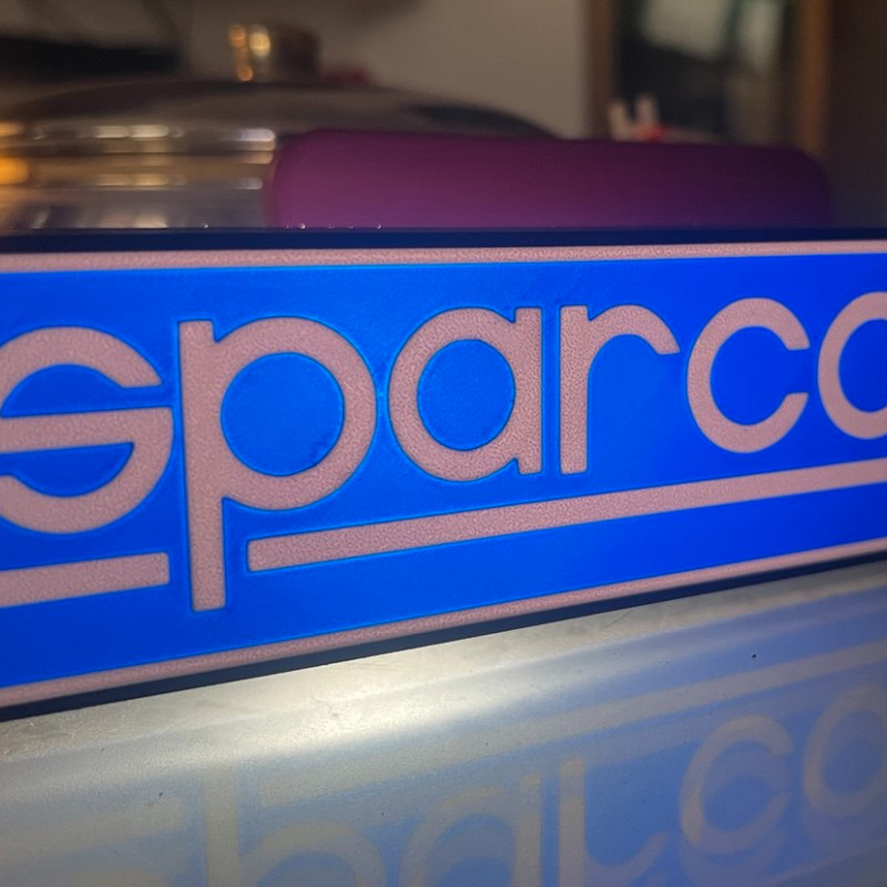 SPARCO Işıklı Dekoratif Tabela - 3D Baskı LED Aydınlatmalı