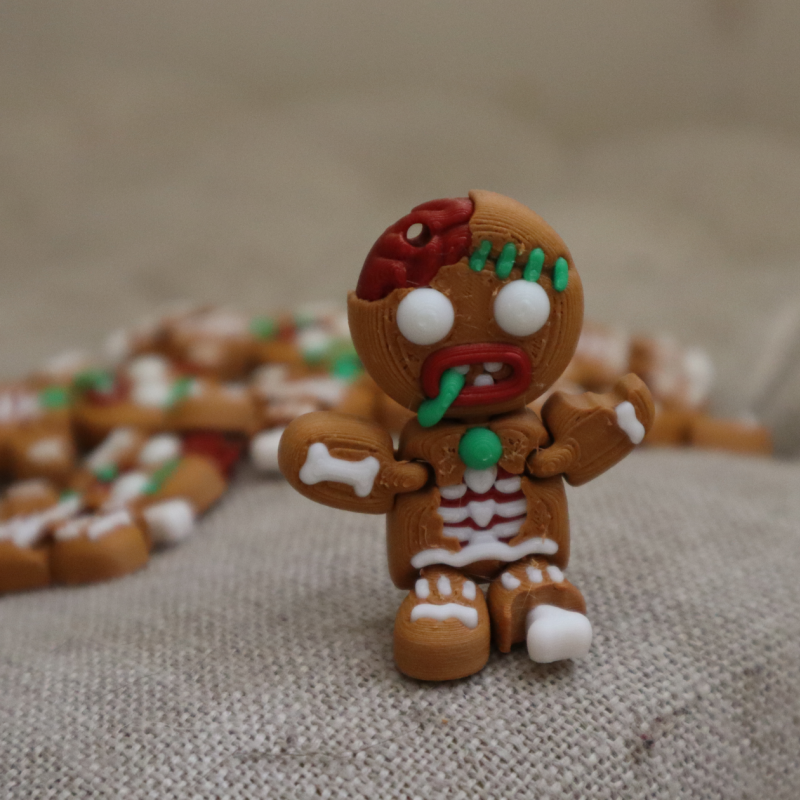 Mini Zombi Zencefilli Kurabiye Adam Çanta Aksesuarı - 3D Baskı