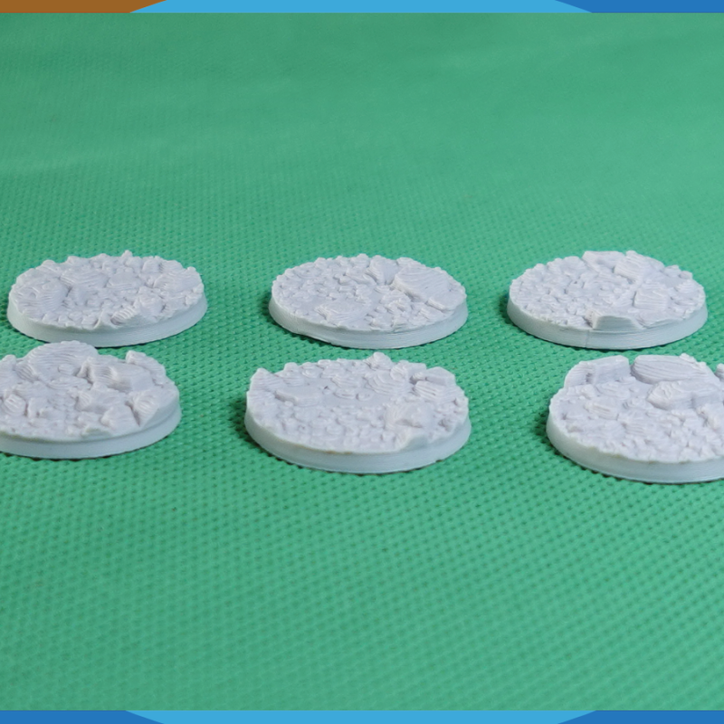 28mm Kaya Desenli Yuvarlak Savaş Tabanı - 3D Baskı Masaüstü Oyun