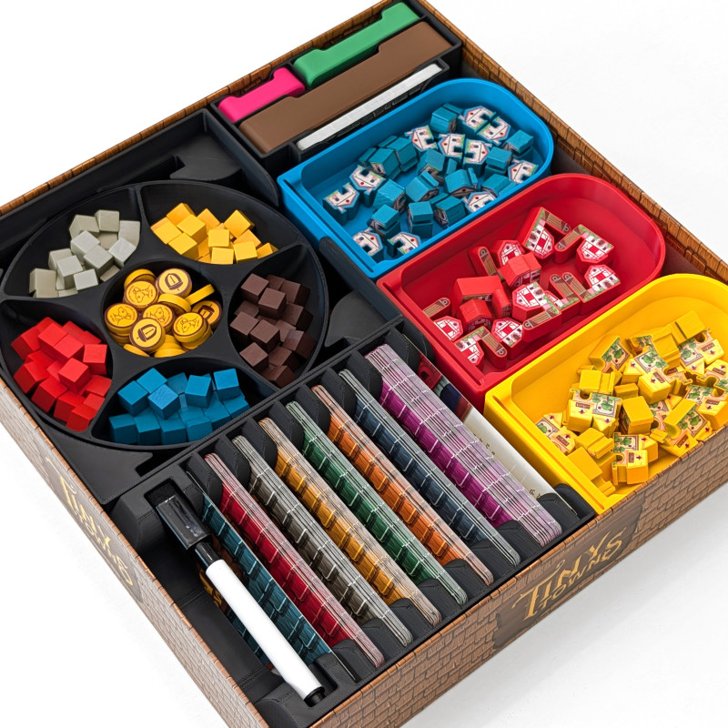 Tiny Towns Tüm Eklentiler için 3D Baskı Oyun Organizatörü