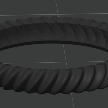 Spiral Tasarım 3D Baskı Yüzük - Özgün Aksesuar