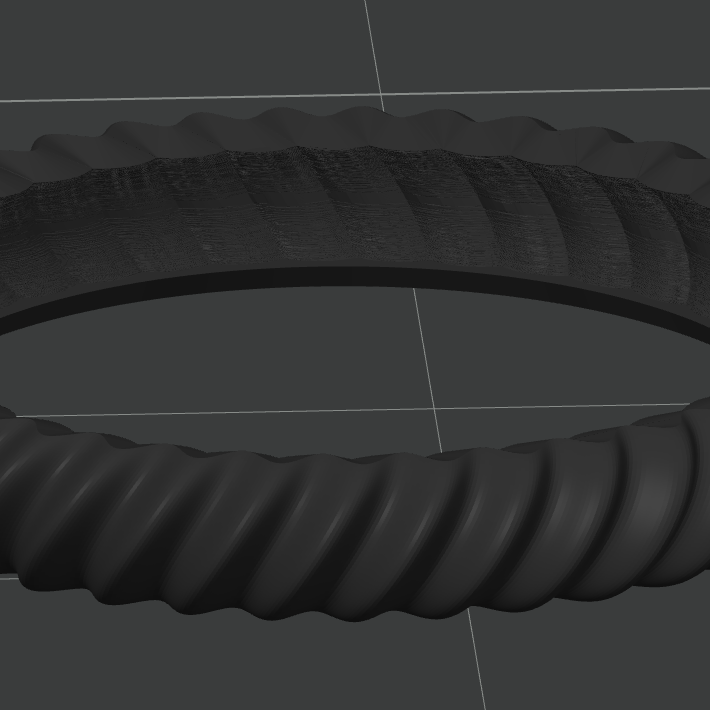 Spiral Tasarım 3D Baskı Yüzük - Özgün Aksesuar