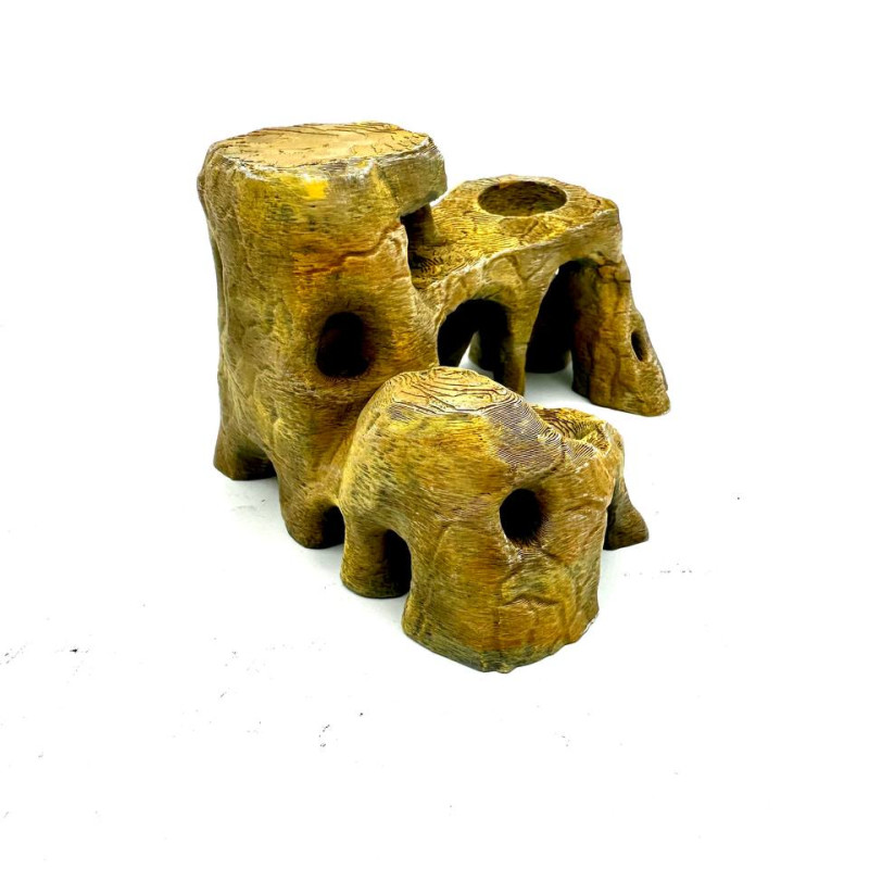Çöl Sığınağı Besleyici Teraryum Mağarası - 3D Baskı Evcil Hayvan Aksesuarı