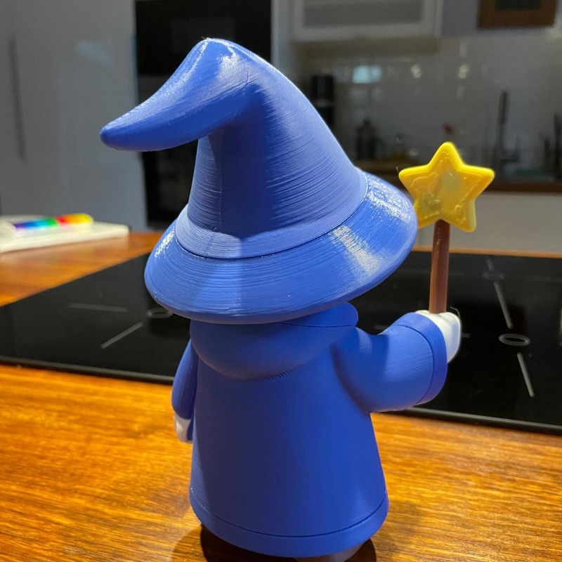 Monte Edilebilir İskelet Büyücü 3D Baskı Modeli - Renkli Mini Figür