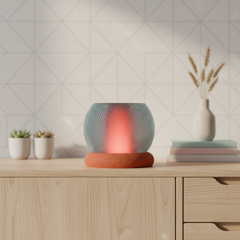 Modern Küre Dokulu Masa Lambası - 3D Baskı Dekoratif Aydınlatma