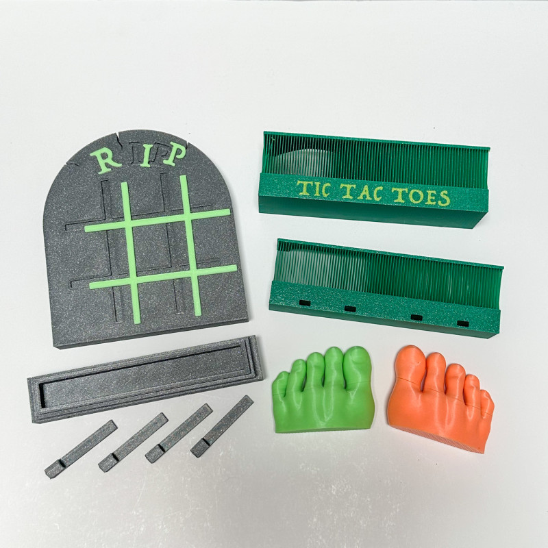 Cadılar Bayramı Tic Tac Toe Işıklı Ayak Oyunu - 3D Baskı
