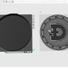 Dogecoin LED Işık Kutusu - 3D Baskı Kripto Aydınlatma