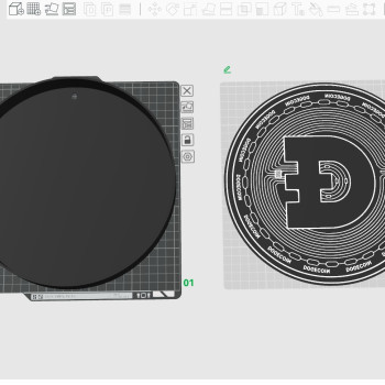 Dogecoin LED Işık Kutusu - 3D Baskı Kripto Aydınlatma