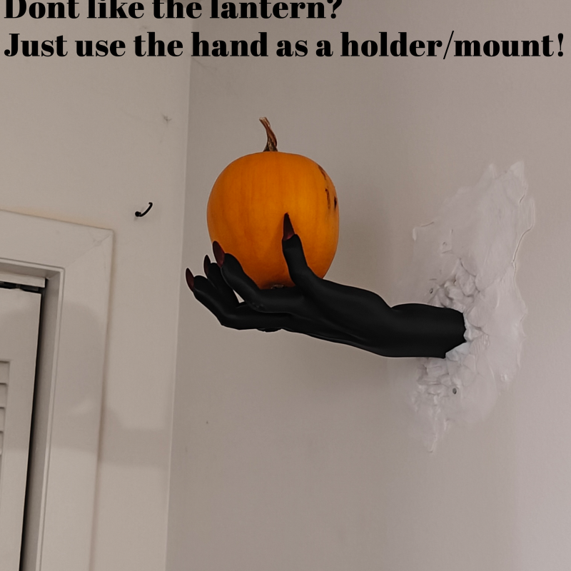 Gotik Duvar Feneri - Ürkütücü El Tasarımı 3D Baskı Dekor