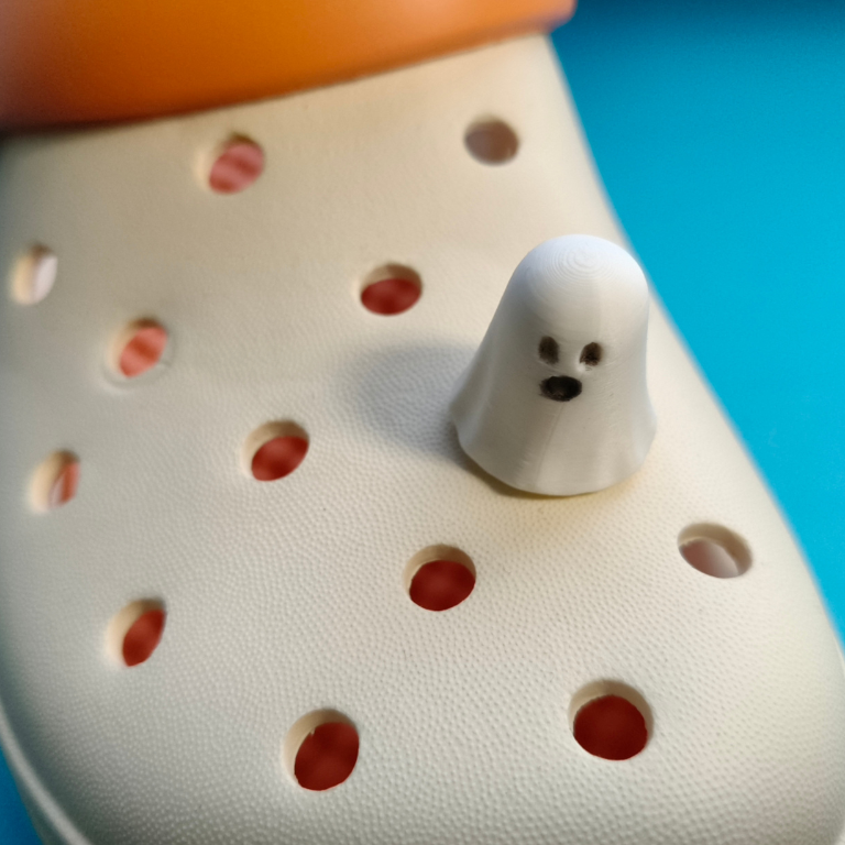 Sevimli Hayalet Croc Jibbitz - 3D Baskılı Ayakkabı Aksesuarı