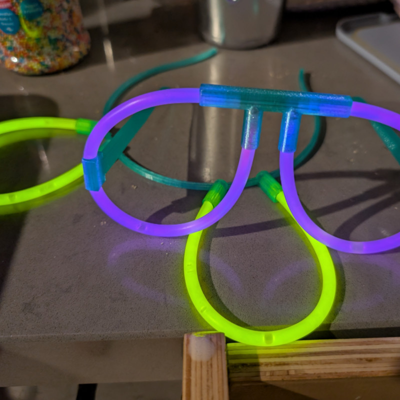 Parlak Glowstick Gözlük ve Baş Bandı - Parti Aksesuarı
