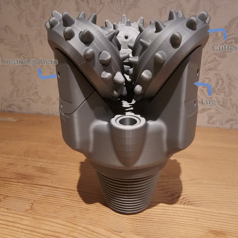 TriCone Matkap Ucu 3D Baskı Eğitim Modeli - Mühendislik Eğitimi