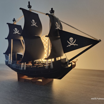 Korsanlar Karayip Siyah İnci 3D Baskı Gemi Modeli - Koleksiyon Parçası