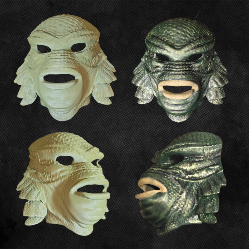 Lagoon Canavar Maskesi - 3D Baskı Korku Kostüm Aksesuarı