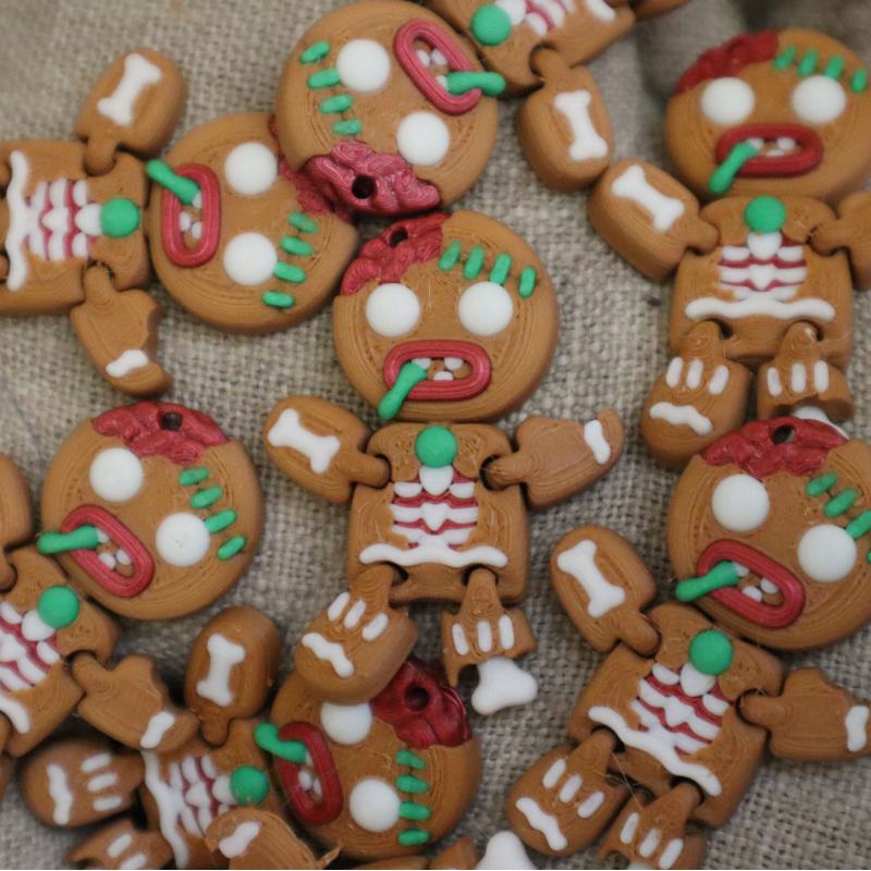 Mini Zombi Zencefilli Kurabiye Adam Çanta Aksesuarı - 3D Baskı